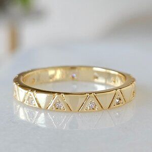 Gold Tone Eternity Stackable ring band, Charmed Aroma